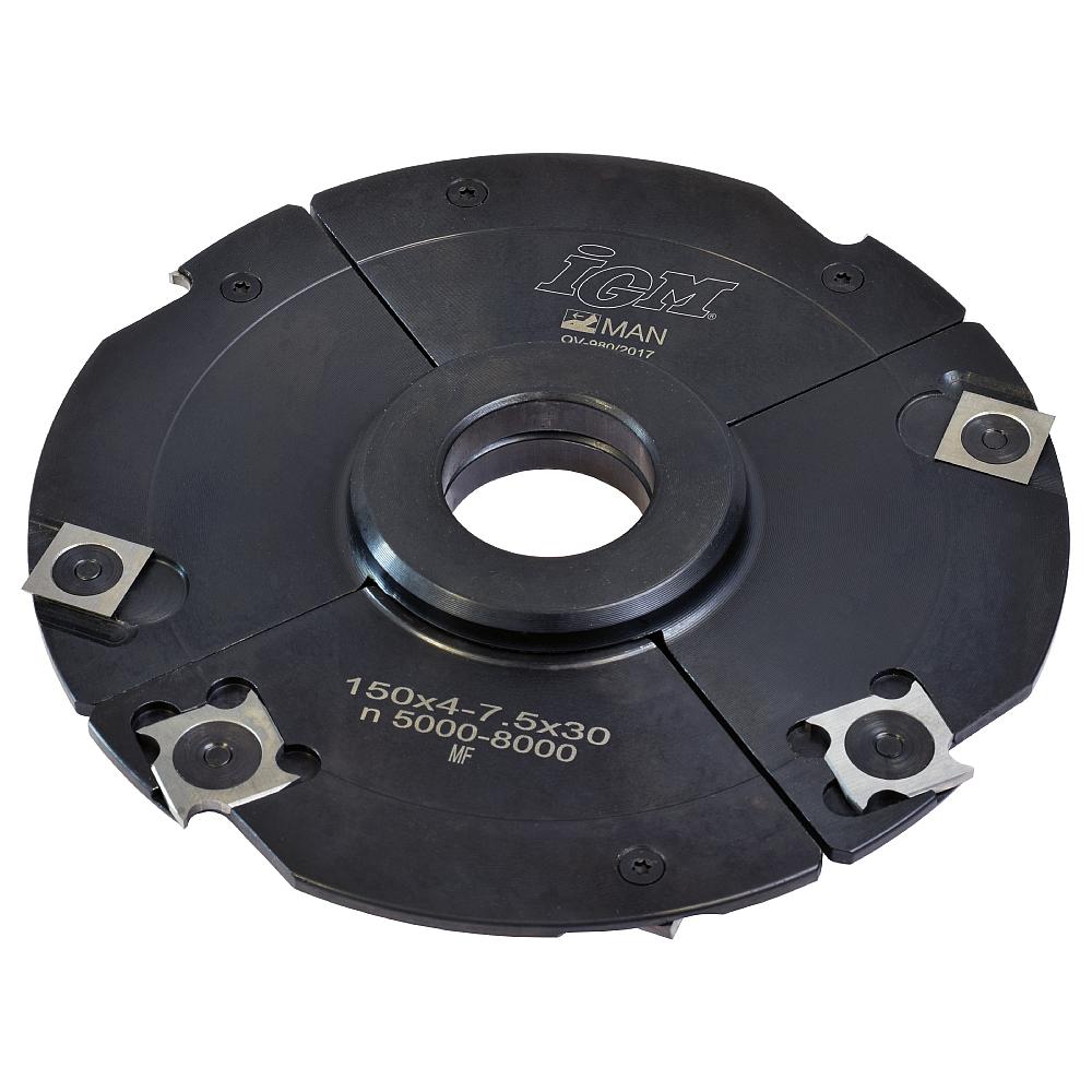 F602 Wendeplatten-Verstellnuter MAN - D150x4-7,5 d30 Z4+4 STAHL