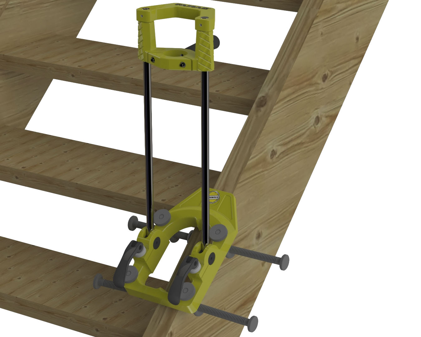 FAMAG Treppenbaubohrständer schwenkbar inkl. Stabilis., für max Bohrerlängen 320 mm inkl. Spanneleme