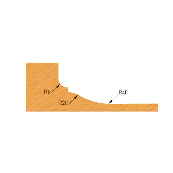 Profilmesser für F633, 59x12x1,5 obere Ausführung