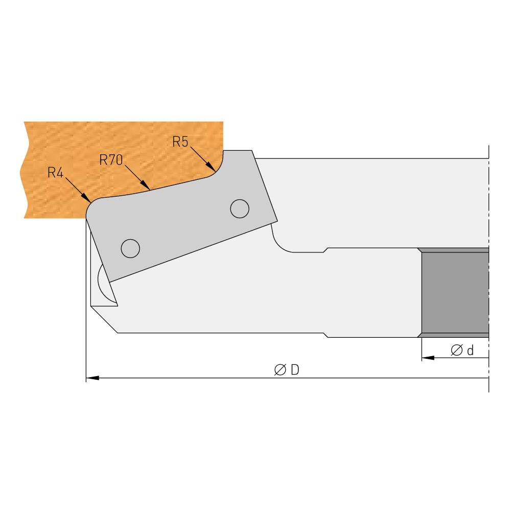 Profilmesser für Abplattfräser - F635