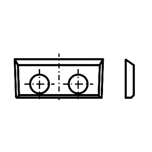 Hartmetall-Wendeplatte - 16×7×1,5 UNI ohne Spanbrecher