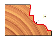 Freud Fräser für klassische Karniesprofile Schaft 6 mm 3,18 (Radius)