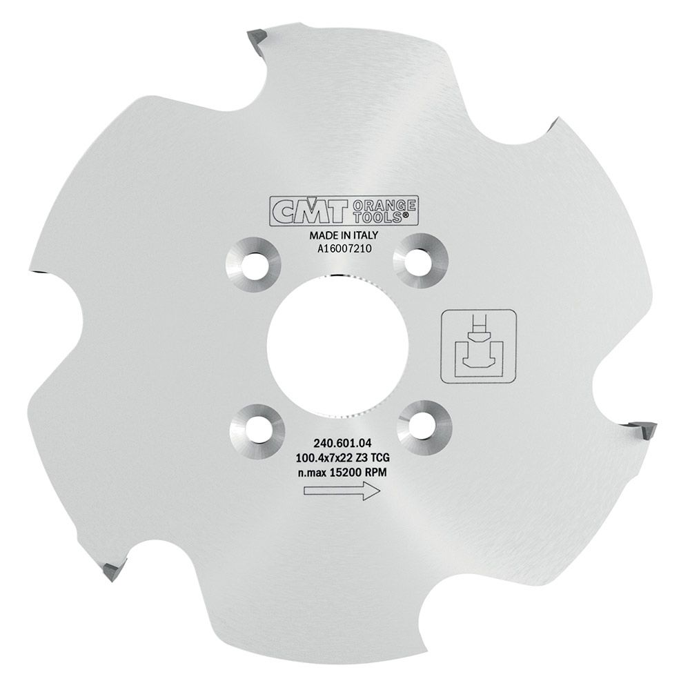 CMT Sägeblatt für Flachdübelfräse P-System - Ø 100,4 x 7 d22 Z6, HW