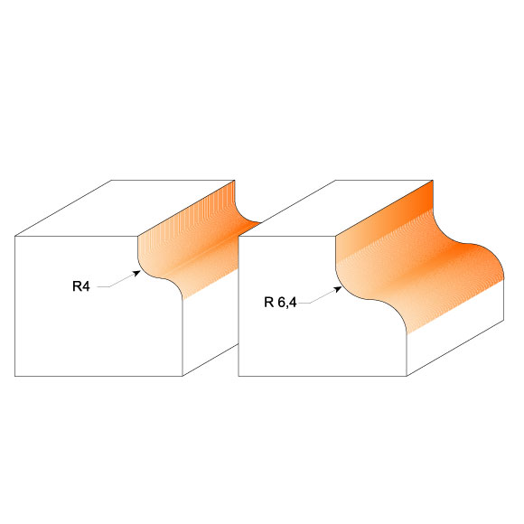 CMT C959 Profilfräser - R4 D28,7x13 S=12 HW