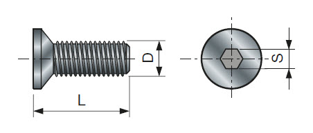 Senkkopfschraube mit Innensechskant für Abweiser ID