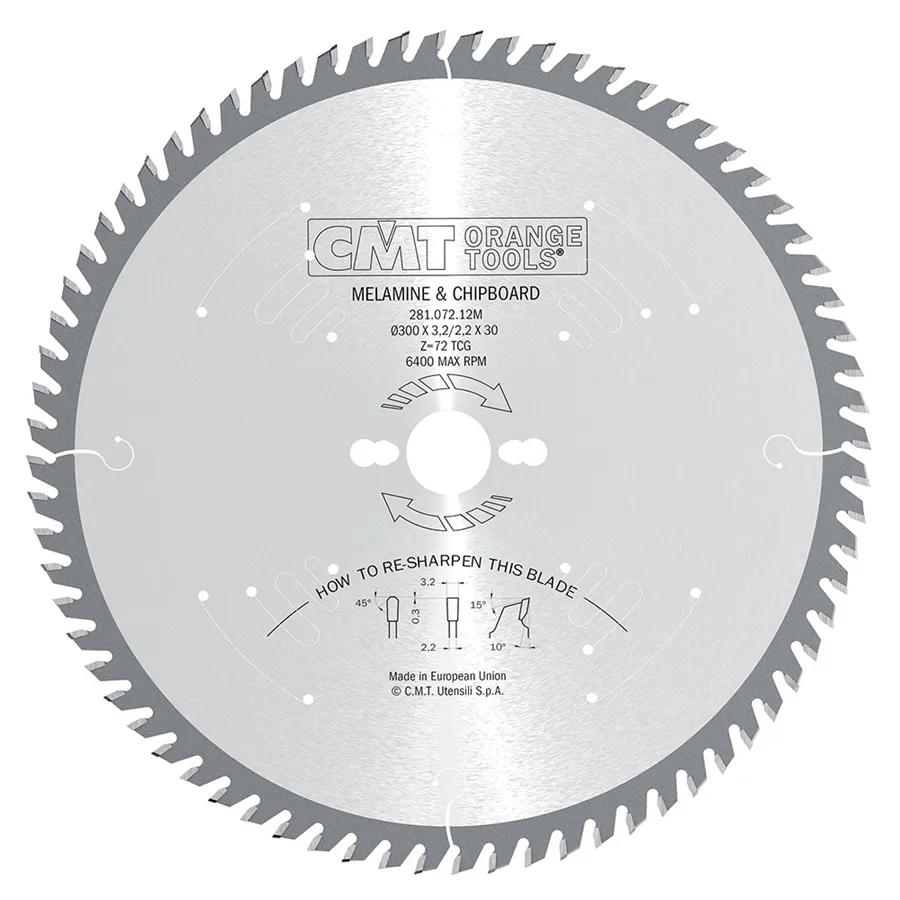 CMT XTreme Kreissägeblatt für beschichtete Platten, neg. Spanwinkel