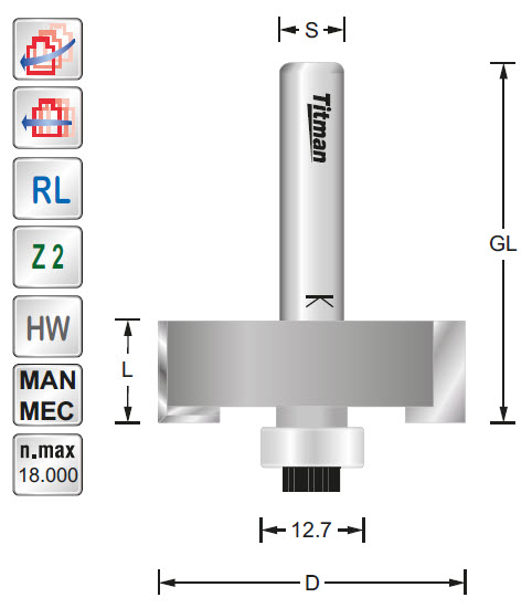 Anlauflager D=9.525 d=6.35 H=3.175