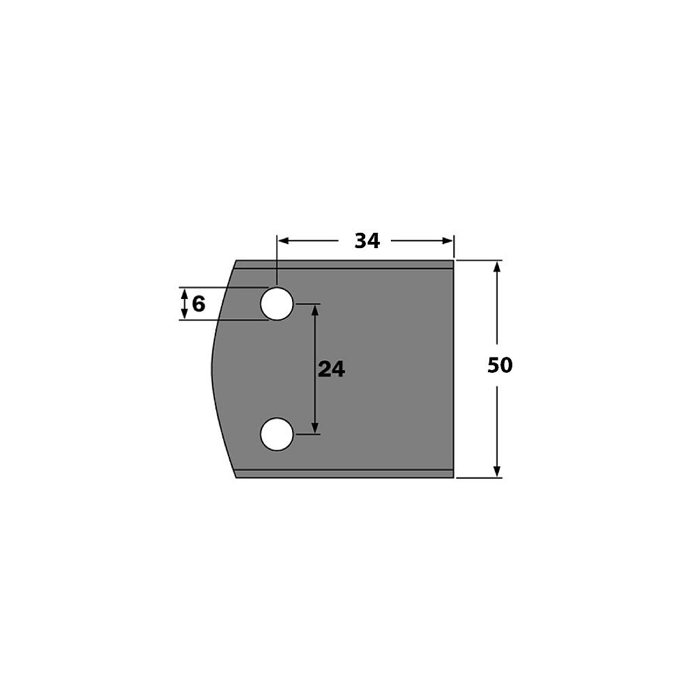 Blankett-Abweiser - LB34-50x18x4mm SP 2 St.