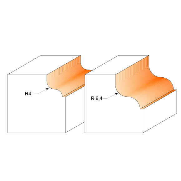 CMT C960 Profilfräser - R4 D28,7x13 S=8 HW