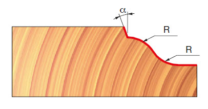 Freud Abplattfräser Schaft 12,7 mm 11° (Radius)