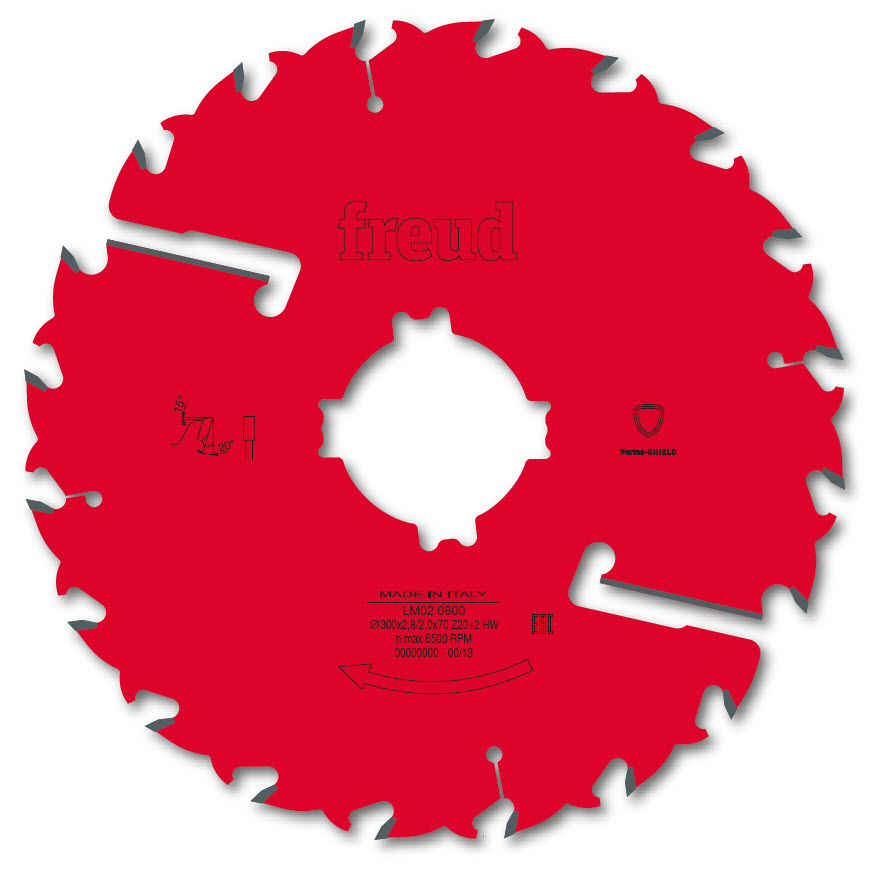 Freud LM02 Mehrblattsägeblatt mit reduzierter Schnittbreite und Räumern