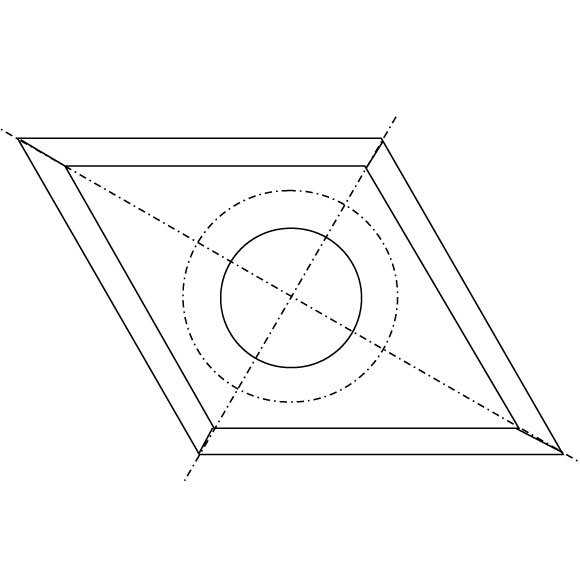 N023 Hartmetall-Wendeplatte - 16x28x2 Holz+