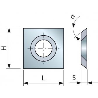 HW – Vorschneider zum Schruppen und Falzen 14x14x2 mm