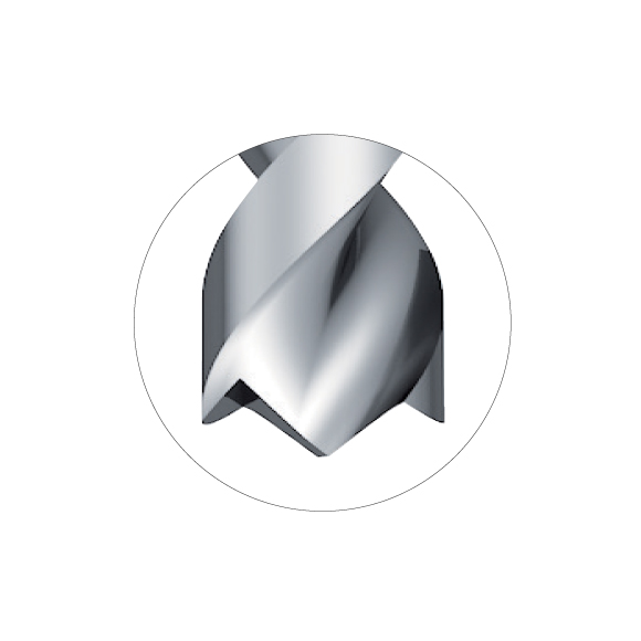 Vollhartmetallspiralbohrer 363 Xtreme mit negativen Vorschneidern für Sacklöcher HWM - D2,5x27 S=D L