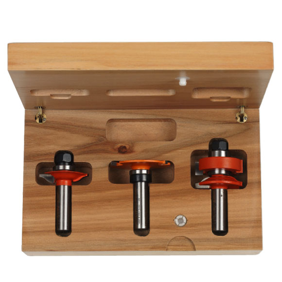 CMT C955 3-teilige Fräsersets für Dichtungen bei Glastüren - 3 St. S=12 HW