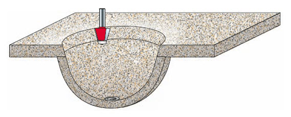 Freud Fasefräser für Becken Schaft 12 mm 15° (Winkel)