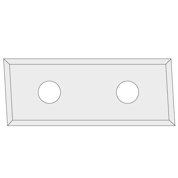 N017 Hartmetall-Wendeplatte Z2 schräg 3° - 30x12x1,5 Schichtpressstoff, MDF L