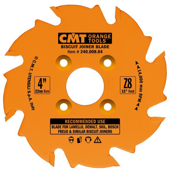 CMT Sägeblatt für Flachdübelfräse - Ø 100 x 3,96 d22 Z8 HW