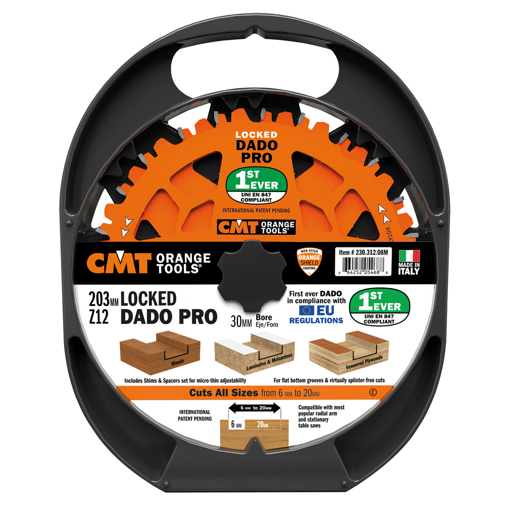 CMT Nutscheibe im Set DADO PRO Ø 203 x 6,2-20 d30 Z12 HW