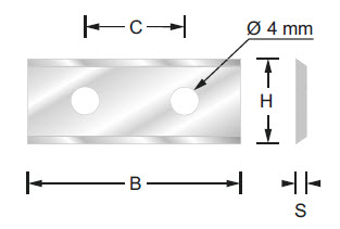 HW-Wendemesser B=40 H=12 S=1.5 C=26 Z=2