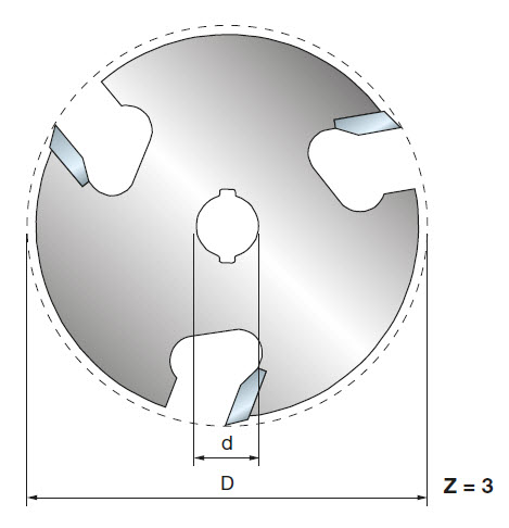 Freud Scheibennutfräser Schaft 8 mm 1,5 x 21,4 (Schnittbreite x Schlitzlänge)
