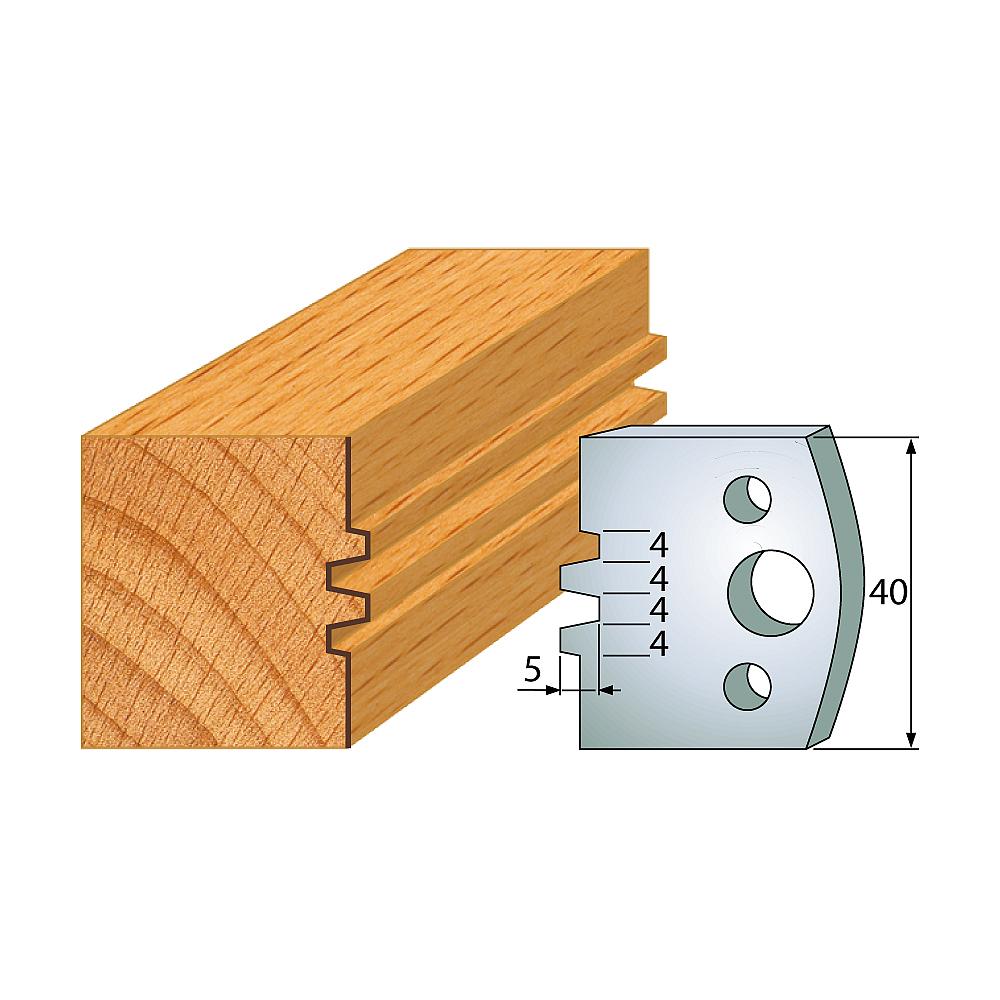 Profil 075 - Profilmesser-Paar 40×4 mm SP