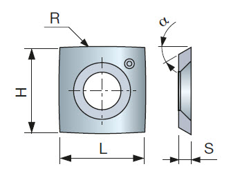 Wendemesser 30° mit abgerundeten Kanten, HW K01S