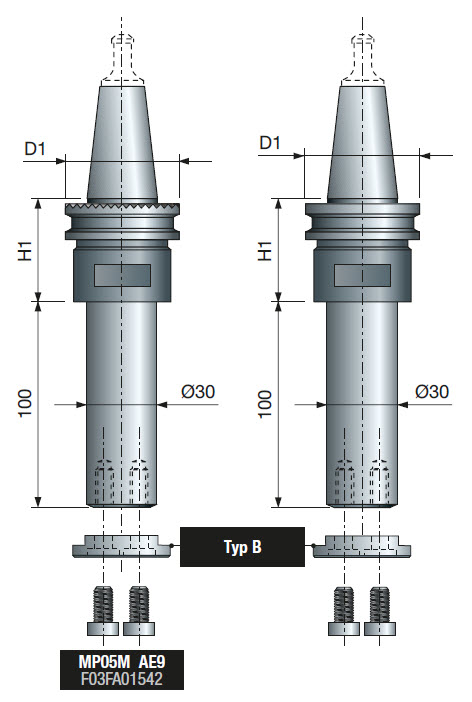 Hochpräzisions-Spindel, ISO30