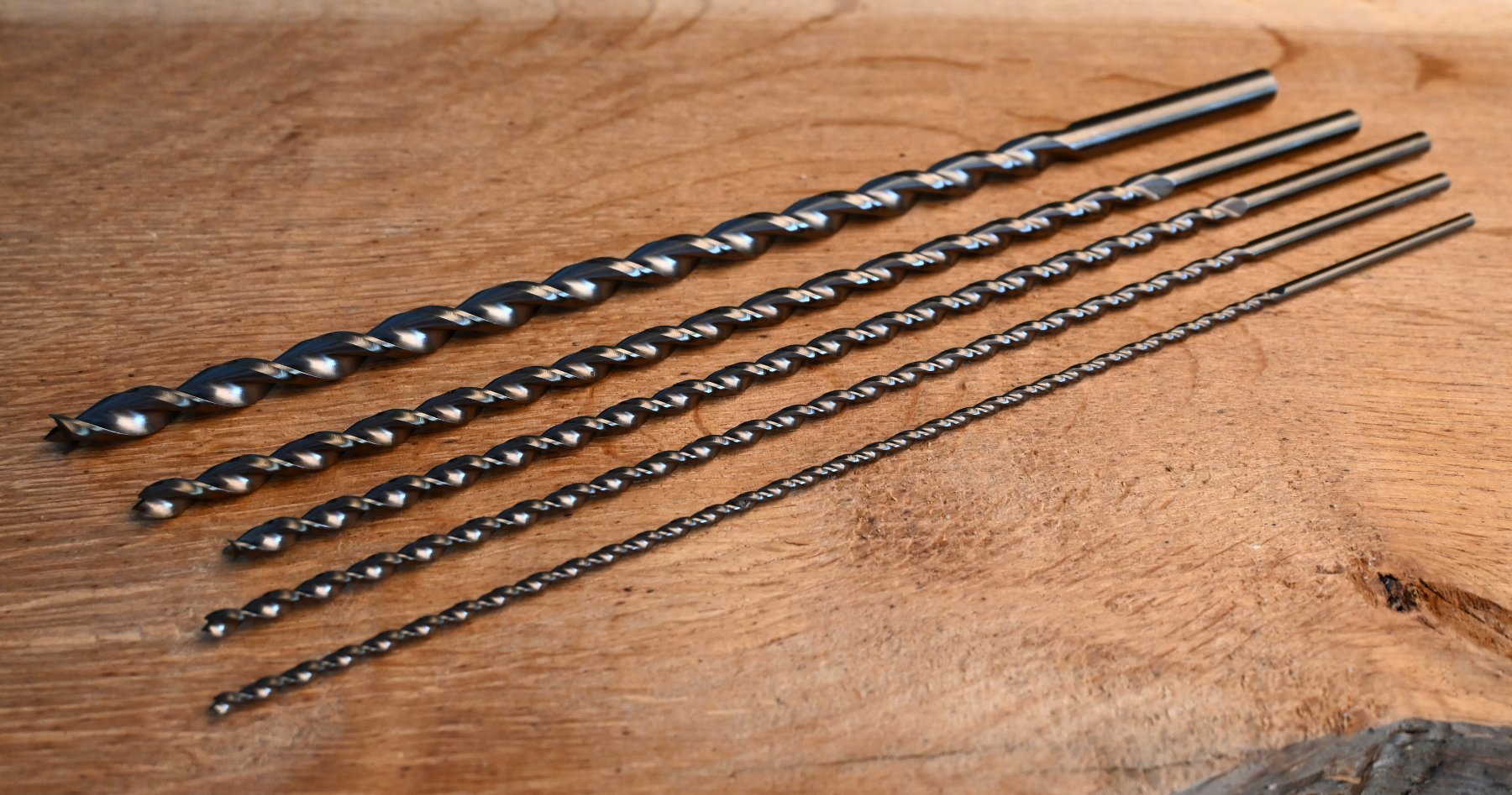 FAMAG Holzspiralbohrer Set, HSS-G für Insektenhotel, 5-teilig Ø 3, 4, 5, 6, 8 mm GL 250mm