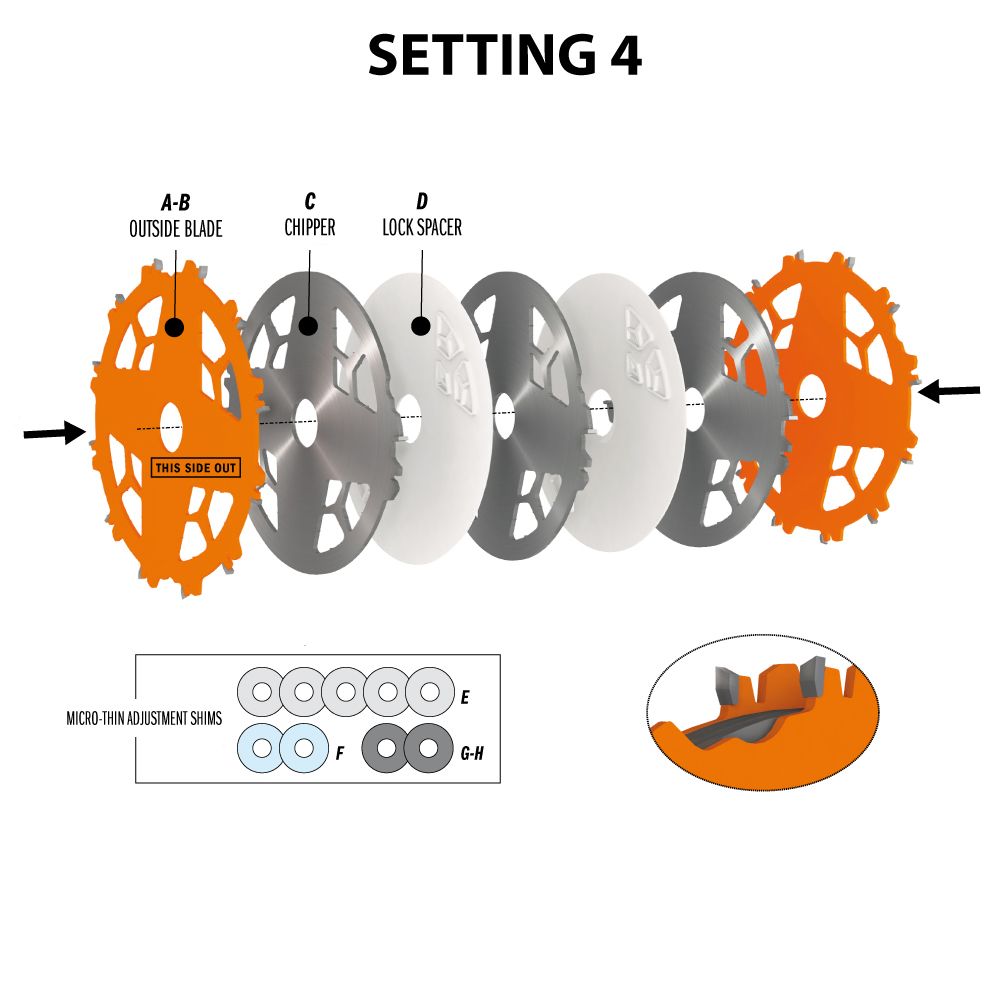 CMT Nutscheibe im Set DADO PRO Ø 203 x 6,2-20 d30 Z12 HW
