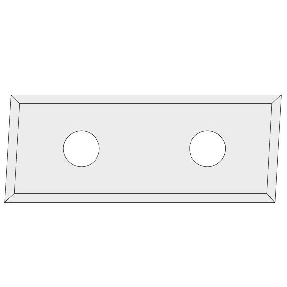 N017 Hartmetall-Wendeplatte Z4 schräg 3° - 28,3x12x1,5 L Schichtpressstoff, MDF