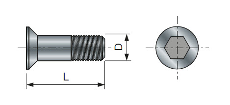 Senkkopfschraube mit Innensechskant für Wendeplatten IG