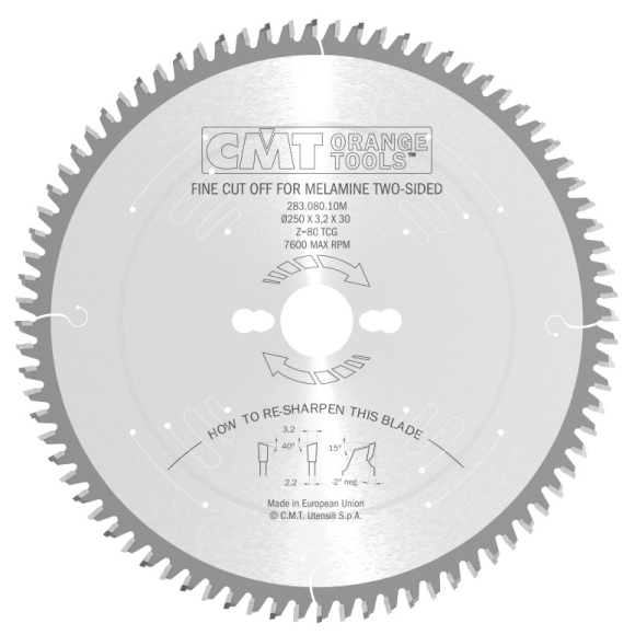 CMT INDUSTRIAL Kreissägeblatt für beschichtete Platten