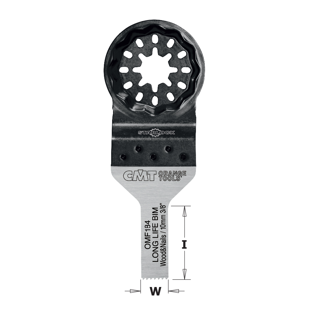 CMT Starlock Tauch- und Bündigschnitt BIM in Holz & Nägeln. Lange Lebensdauer - 10 mm