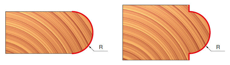 Freud Konvexprofilfräser Schaft 6 mm 12,4 x 3,18 (Schnitthöhe x Radius)