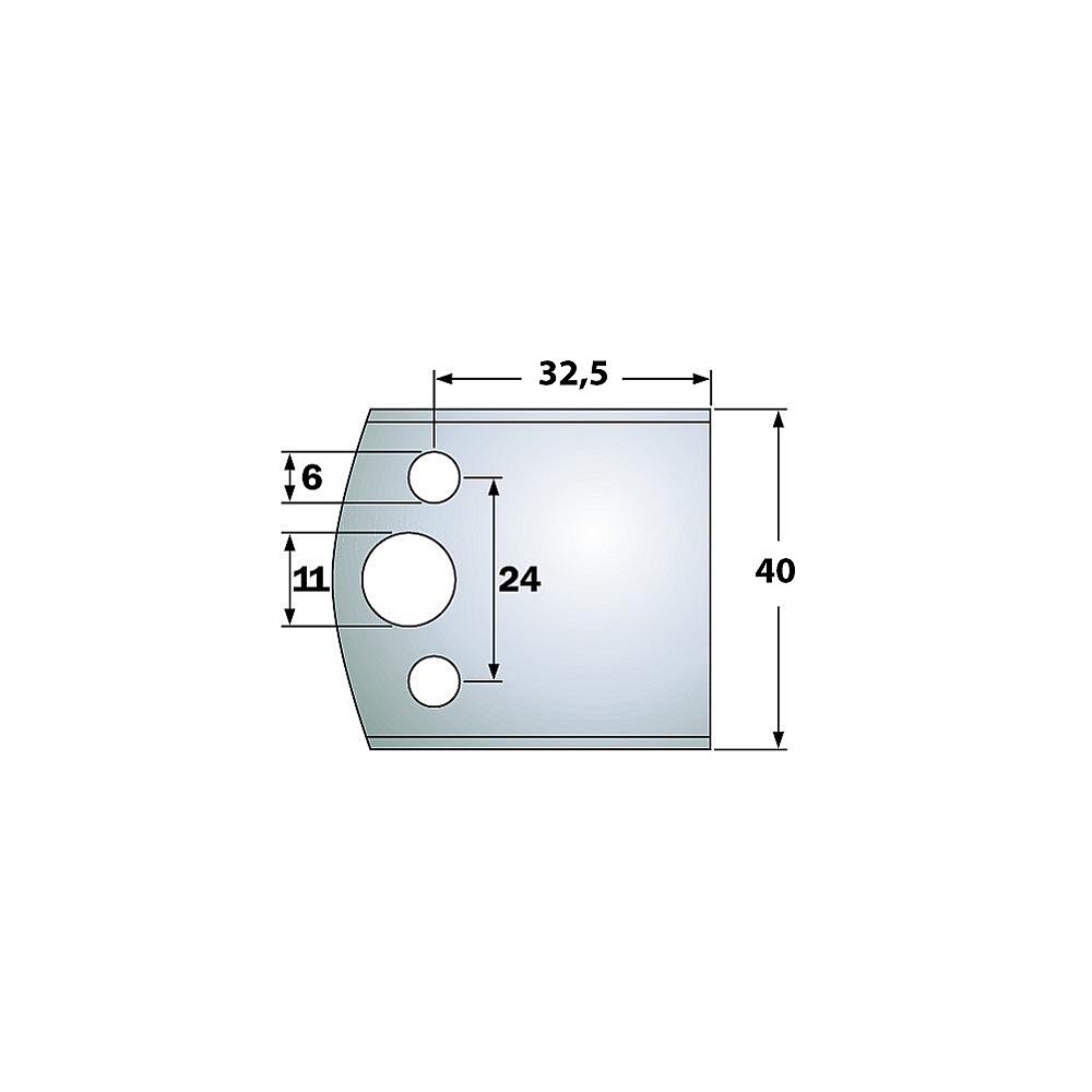 Blankett-Messer - LB32,5-40x16x4mm SP 2St.