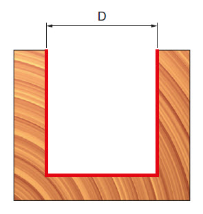 FREUD Nutfräser mit Grundschneide HW