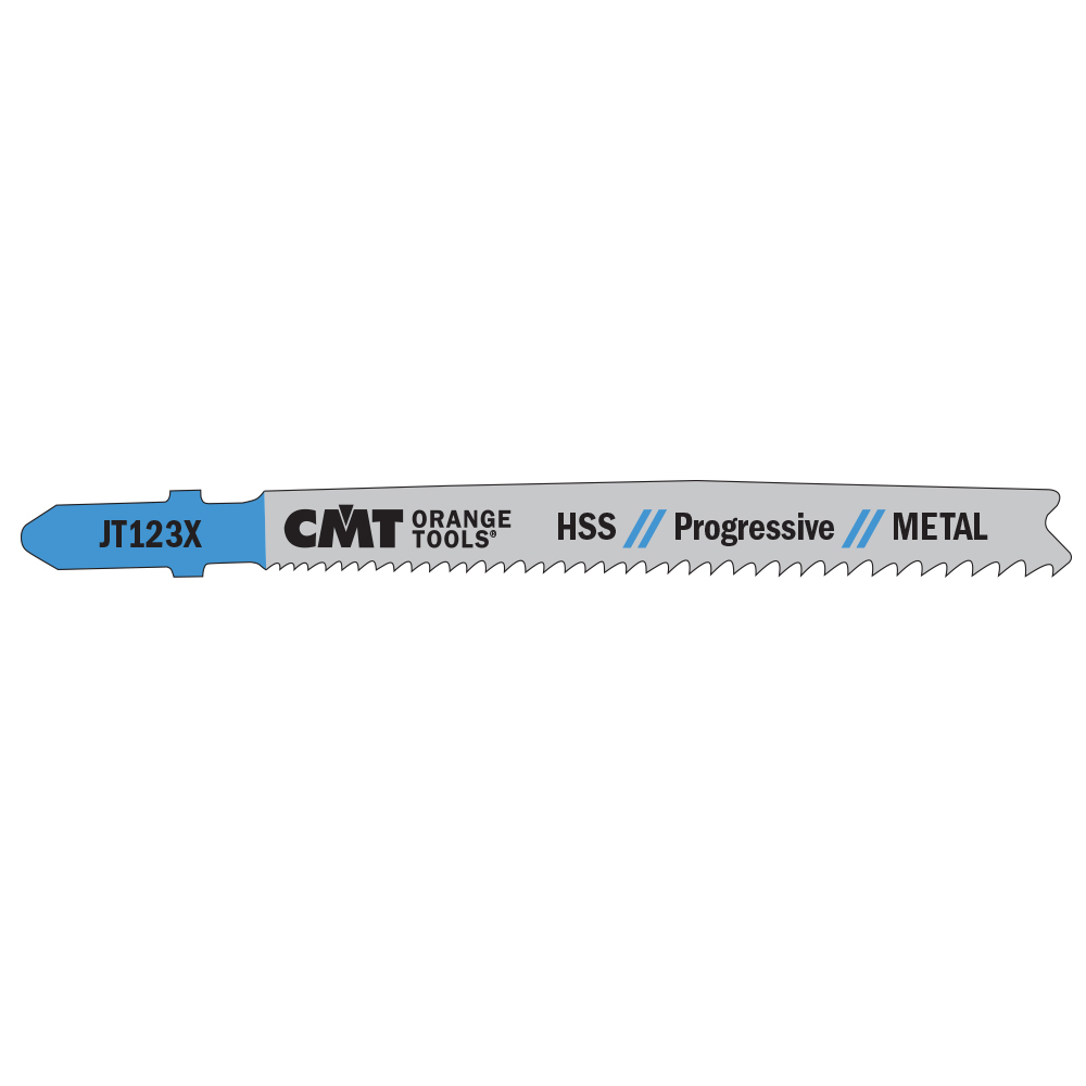 CMT Stichsägeblatt HSS Progressive Metal 123 X - L100 I75 TS1,2-2,6 (Set 5 St.)