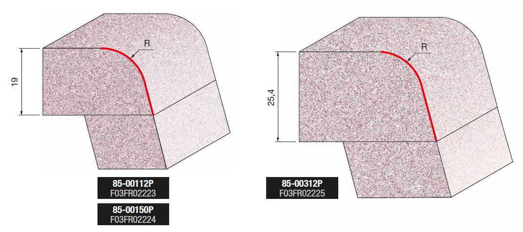 Freud Abrundfräser für Becken Schaft 12 mm 12,7 (Radius)