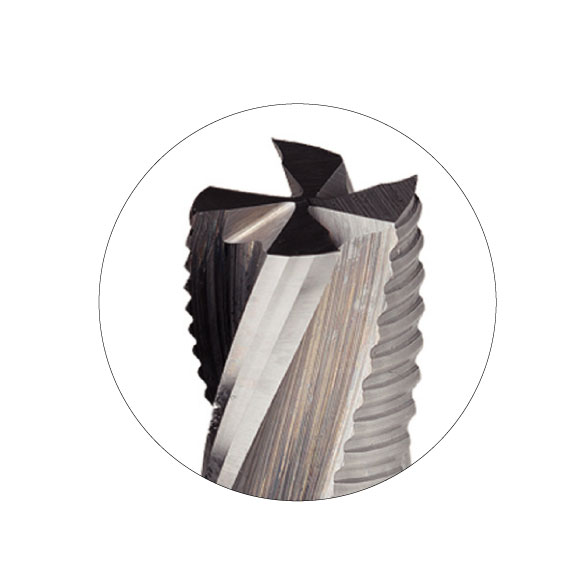 197 Spiralfräser mit Spanbrecher und positiver Spirale Z2+2 - D12x42 L90 S=12