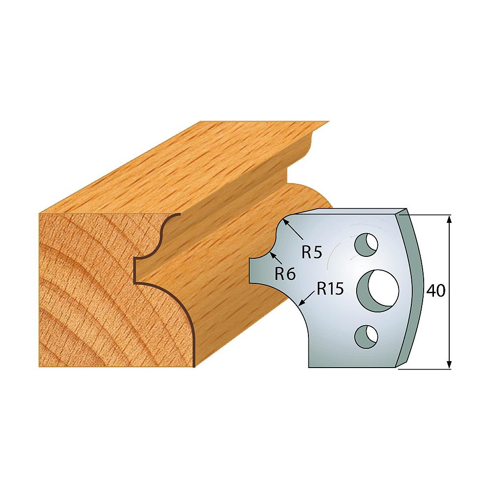 Profilmesser-Paar 40×4 mm Profil 011