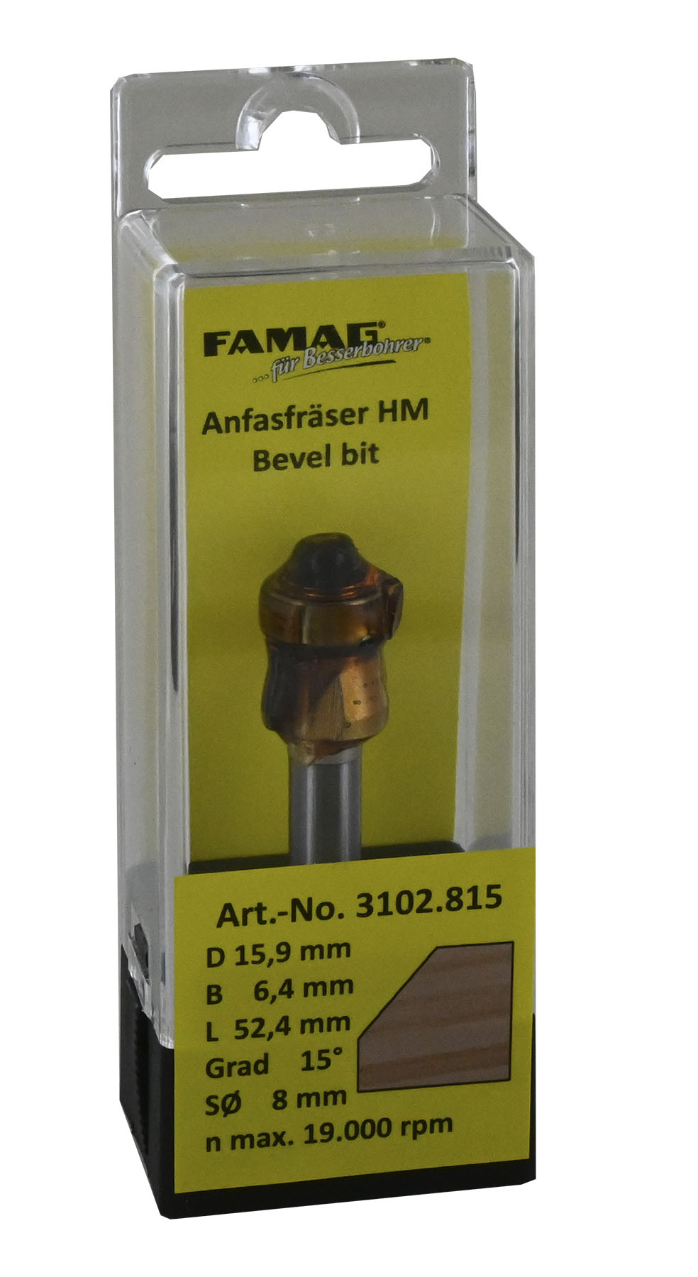 FAMAG HM-Fasefräser D15,9 B6,4