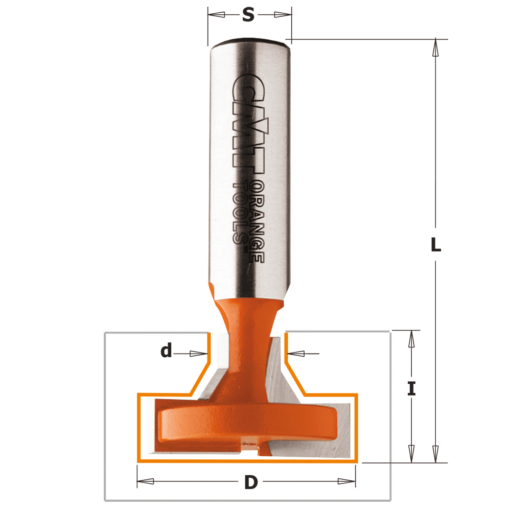 CMT C950.6 T-förmige Schlitzfräser HW - D28x13,5 d11 S=12