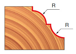 Freud Hohlkehl- und Rundprofilfräser Schaft 6 mm 3,97 (Radius)