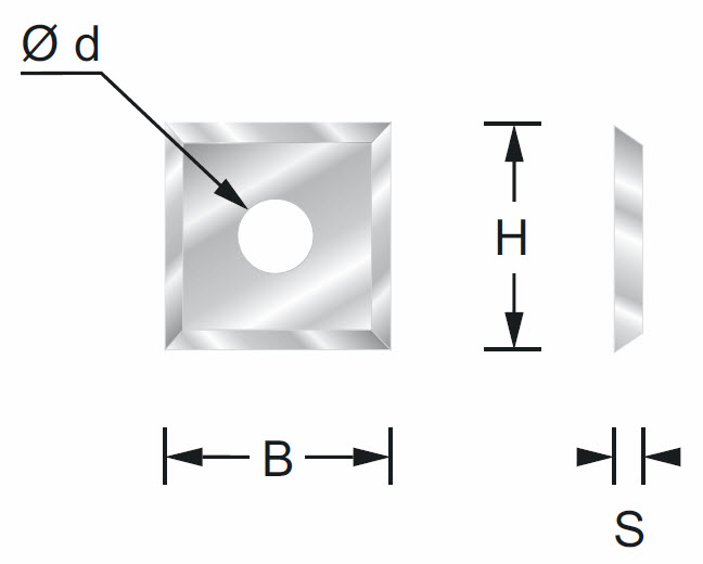 HW-Wendemesser B=10,5 H=10,5 S=1.5 Z=4