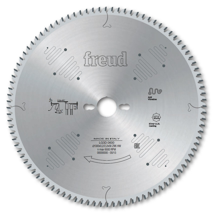 Freud LG3D Kreissägeblatt für beidseitig beschichtete Platten