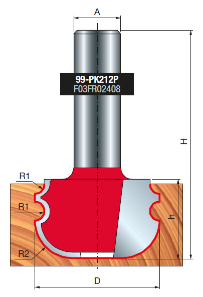 Freud Multiprofilfräser Schaft 12 mm