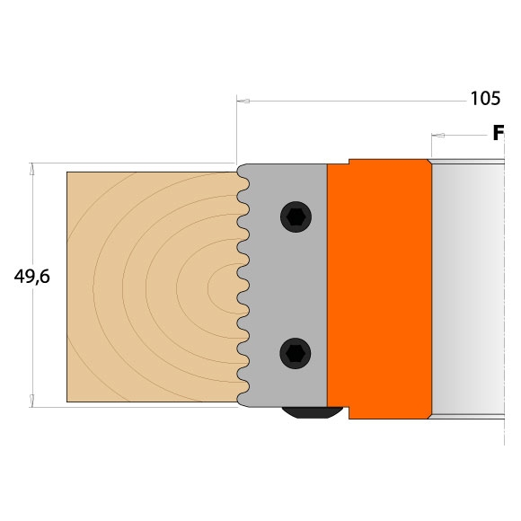 Messer für C694008 - Messerpaar 49,6x11,9x1,5mm