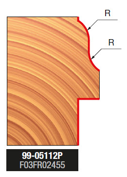 Freud Fensterfräser Schaft 12 mm 6 x 35,9 (Radius 1 x Schnitthöhe)