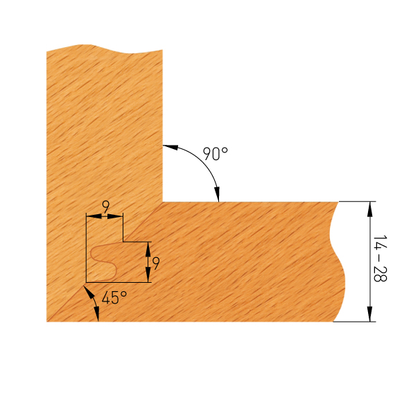 Profilmesser 40×21,5×2 mm für F623-140